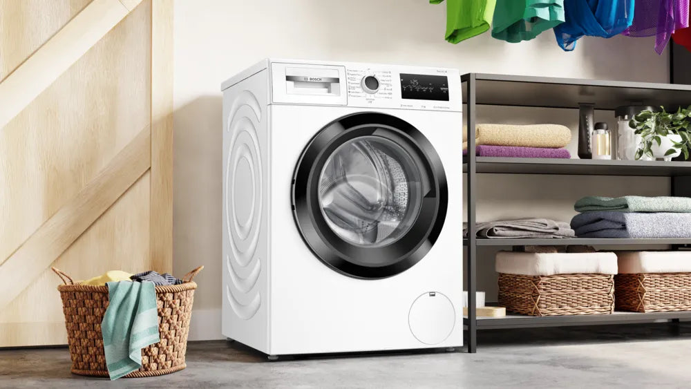 Bosch WAN24168BY SER4 Washing machine 8kg, A, 1200rpm, 51/71dB(A), Iron Assist, waveDrum 65l, 6 options, Sportswear, black-blackgrey door