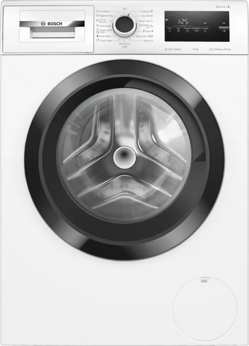 Bosch WAN24168BY SER4 Washing machine 8kg, A, 1200rpm, 51/71dB(A), Iron Assist, waveDrum 65l, 6 options, Sportswear, black-blackgrey door