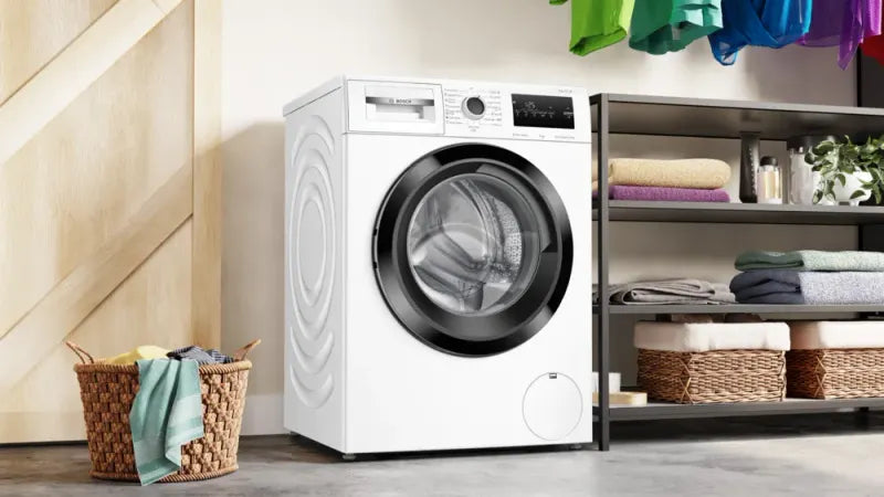 Bosch WAN24168BY SER4 Washing machine 8kg, A, 1200rpm, 51/71dB(A), Iron Assist, waveDrum 65l, 6 options, Sportswear, black-blackgrey door