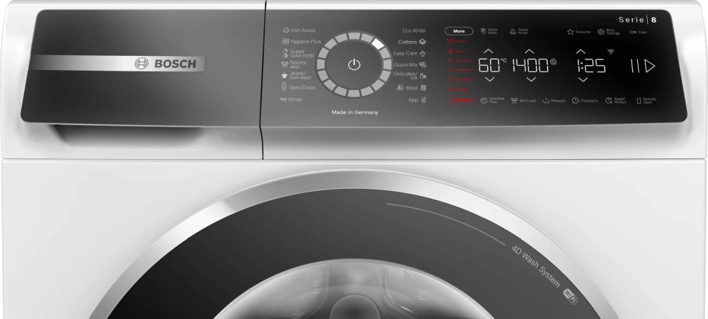 Washing machine BOSCH WGB24400BY, 9 kg, 1400 rpm.