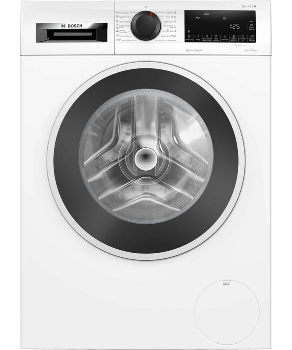 Bosch WGG242Z2BY, SER6, Washing machine 9kg, A, 1200rpm, 51/71dB(A), Iron Assist, AntiStain 4, waveDrum 65l, white-blackgrey door