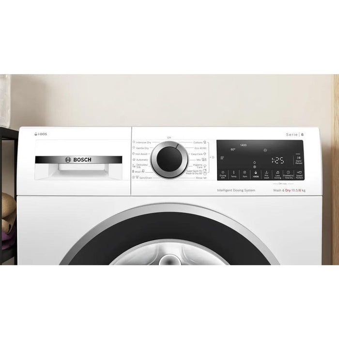 Washing machine with dryer BOSCH WNG254A0BY, 10.5/6 kg, 1400 rpm.