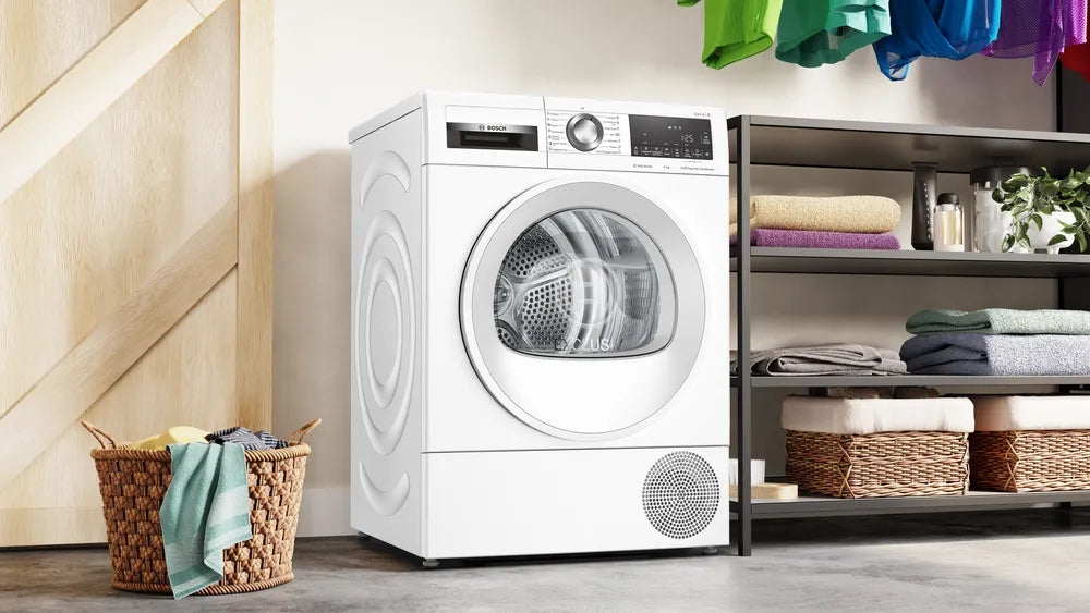 Dryer BOSCH WQG14590BY, 9 kg, Heat pump, SelfCleaning, Iron Assist