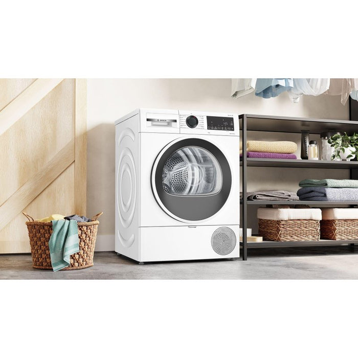 Dryer BOSCH WQG24101BY, 9 kg, Heat pump, D