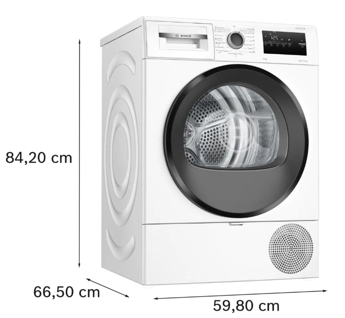 Dryer BOSCH WTH85221BY, 8 kg, Heat pump