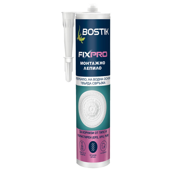 ASSEMBLY ADHESIVE FOR PLASTER AND POLYSTYRENE MOLDINGS 300 ML BOSTIK FIXPRO
