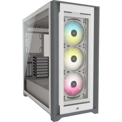 Box Corsair iCUE 5000X RGB Mid Tower Tempered Glass White - Кутии за PC<<<Кутии и шасита<<<Компоненти<<<ALSO&&&Кутии за