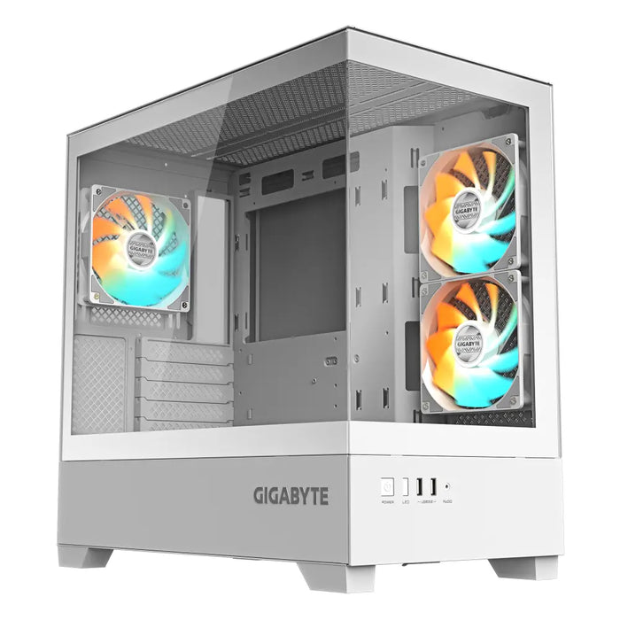 Box GIGABYTE C201 PANORAMIC ICE + 3 ARGB Fans - Кутии за компютри<<<Компютърни компоненти<<<ValiAPI&&&Електроника