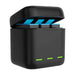 Box Telesin triple-channel charger +2 batteries for GoPro Hero 12 / 11 / 10 / 9 - For sports