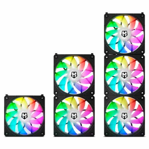 Box Ventilator Nox-Xtreme Easy Link Ø 12 cm (3 Units) - Компютър Мрежи и компоненти<<<Компютри|