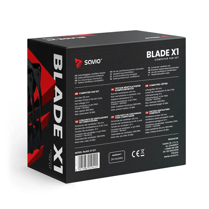 Box Ventilator Savio SAVGBLADESET Ø 12 cm - Охлаждане<<<Компютър Мрежи и компоненти<<<Компютри|