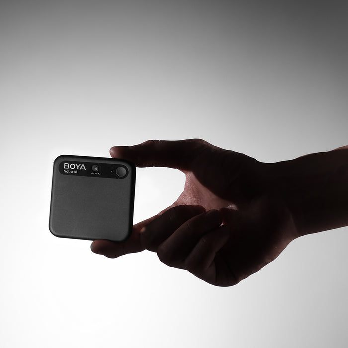 BOYA Notra Voice Recorder with AI Transcription - Black