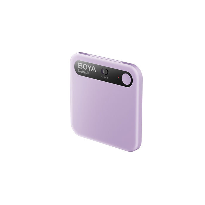 BOYA Notra Voice Recorder with AI Transcription - Purple