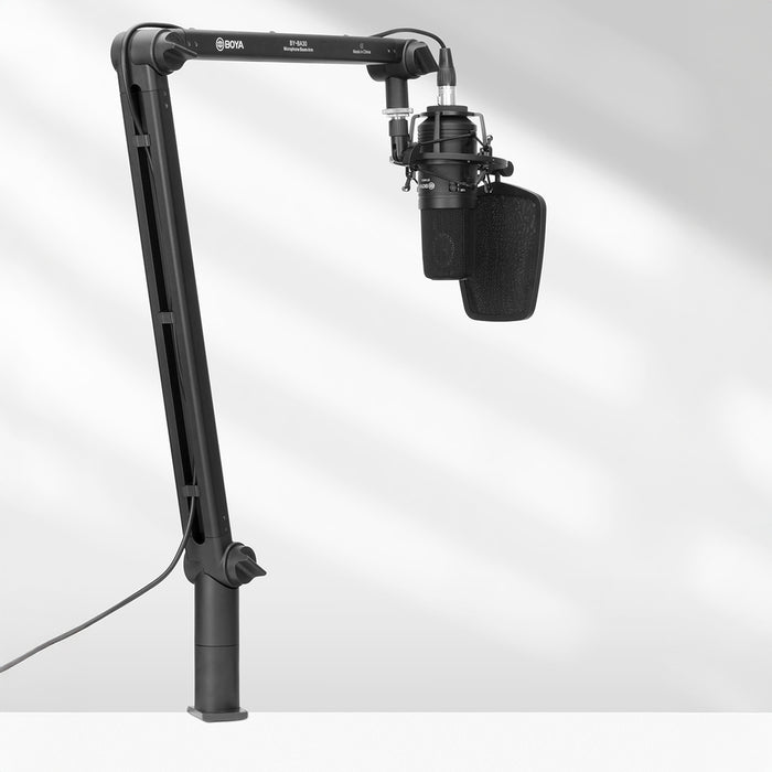 Boya BY-BA30 Desktop Microphone Arm with Hidden Cable Management - Black