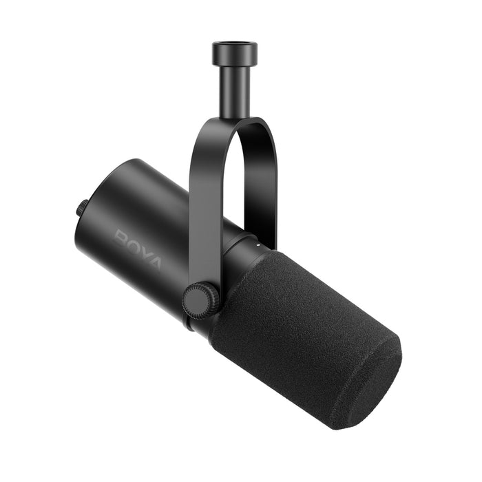 BOYA CastMic P60B studio microphone with arm, wired USB XLR - black