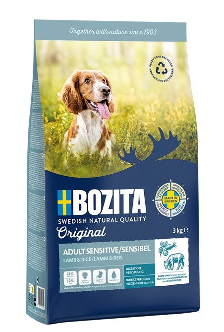BOZITA Original Sensitive Digestion Lamb and rice - dry dog food - 3kg