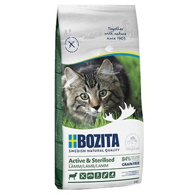 BOZITA Active & Sterilised Grain Free Lamb - dry food for cats - 2 kg