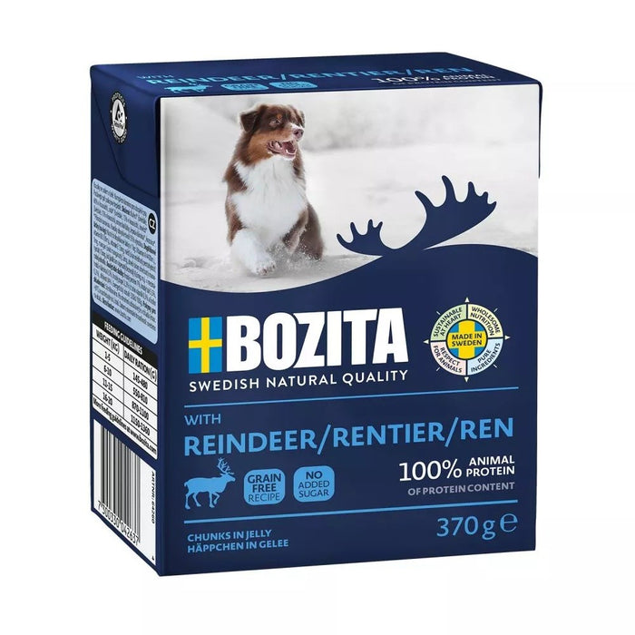 BOZITA Reindeer Chunks in jelly - wet dog food - 370g