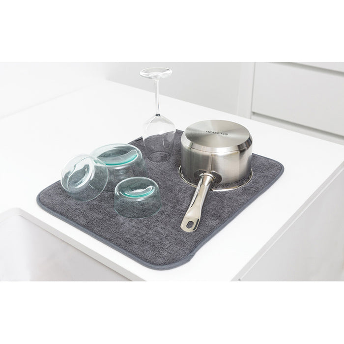 MICROFIBER PLATE FOR DISHES DARK GRAY 47X40 CM BRABANTIA SINKSIDE