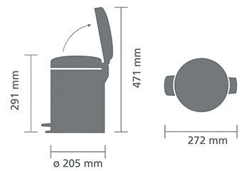 Кош за отпадъци Brabantia - NewIcon, 5 l, White