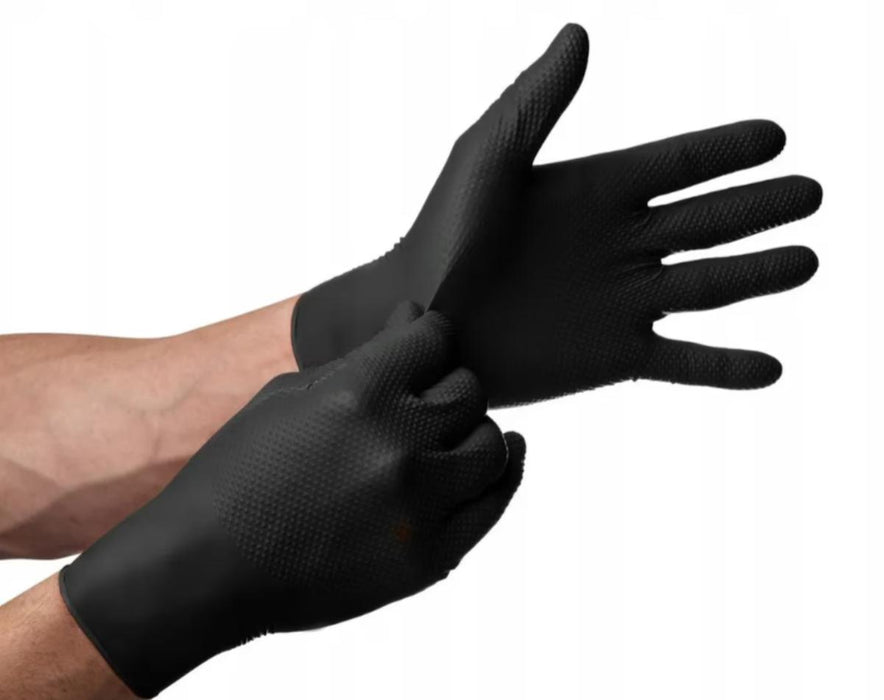 NITRILE GLOVES 3D 50PCS BLACK L