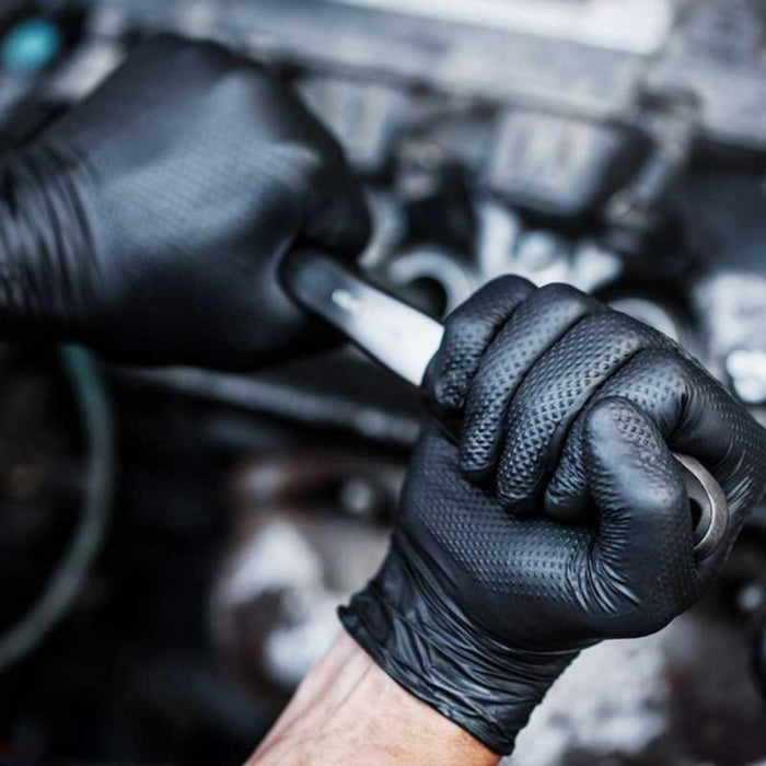 NITRILE GLOVES 3D 50PCS BLACK L