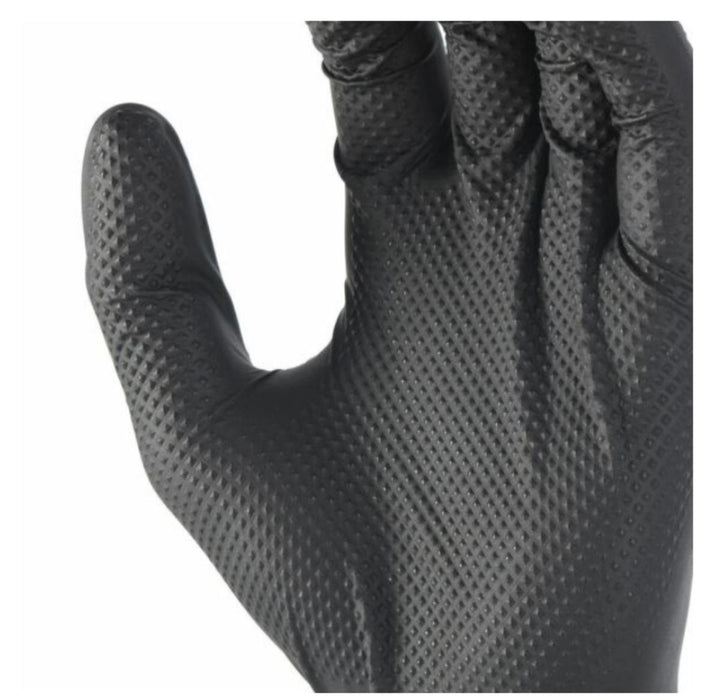 NITRILE GLOVES 3D 50PCS BLACK XL