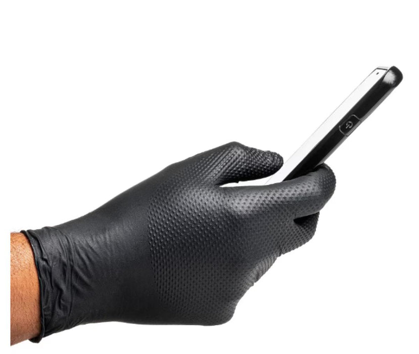 NITRILE GLOVES 3D 50PCS BLACK XL