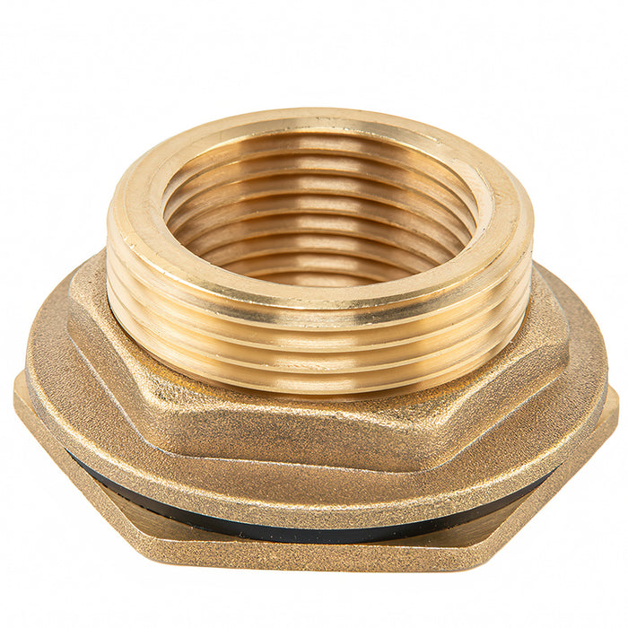 BRASS TANK CONNECTOR WITH 1″ EXTERNAL AND 3/4″ INTERNAL THREAD BRADAS BR-P34100