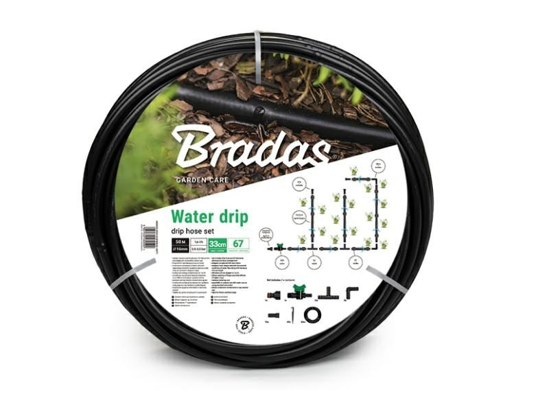 DRIP IRRIGATION KIT WITH DRIP HOSE BRADAS DSWWM50-SET1