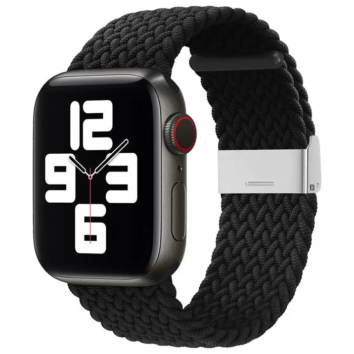 Braided Fabric Strap Bracelet Strap Fabric Band for Apple Watch 38 / 40 / 41 mm - Black - Cell phone cases
