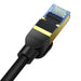 Braided network cable cat.7 Baseus Ethernet RJ45 10Gbps 8m (black) - Network cables<<<Cables<<<IT