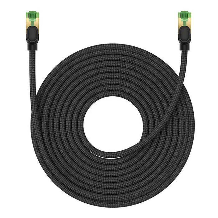Braided network cable cat.8 Baseus Ethernet RJ45 40Gbps 15m (black) - Kable sieciowe<<<HurtelXML&&&Network