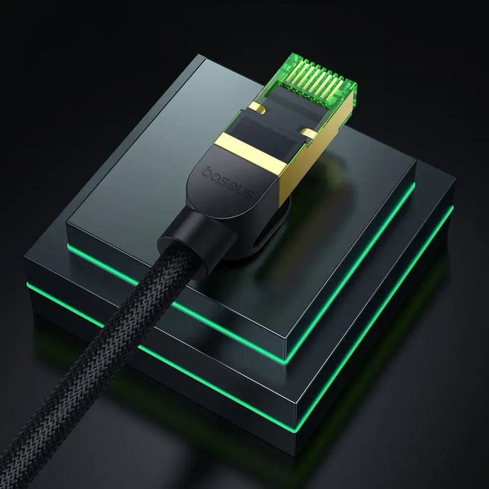 Braided network cable cat.8 Baseus Ethernet RJ45 40Gbps 1m (black) - Network cables<<<HurtelXML&&&Network