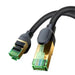 Braided network cable cat.8 Baseus Ethernet RJ45 40Gbps 3m (black) - Network cables<<<HurtelXML&&&Network