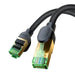 Braided network cable cat.8 Baseus Ethernet RJ45 40Gbps 5m (black) - Network cables<<<HurtelXML&&&Network