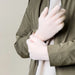 Braided phone gloves with cutouts for fingers - pink - Cycling gloves<<<HurtelXML