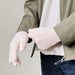 Braided phone gloves with cutouts for fingers - pink - Cycling gloves<<<HurtelXML