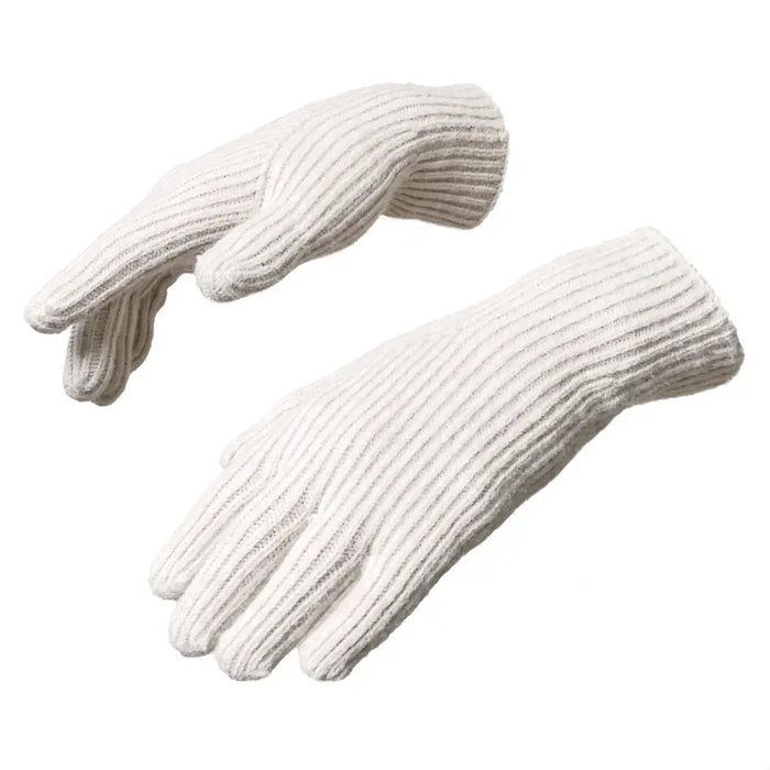 Braided telephone gloves with cutouts for fingers - beige - Cycling gloves<<<HurtelXML