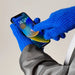 Braided telephone gloves with cutouts for fingers - blue - Cycling gloves<<<HurtelXML