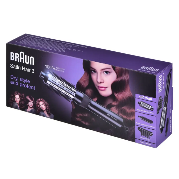 Braun AS330 Hot air brush Warm Black 400 W 2 m - Hair curlers and dryersAGD-SLO<<<Home Appliance