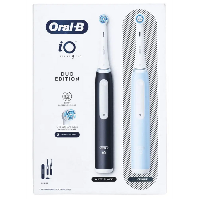 Braun Oral-B iO 3 electric toothbrush set DUO BLACK & BLUE - Tooth brushesAGD-SDZ<<<Home Appliance