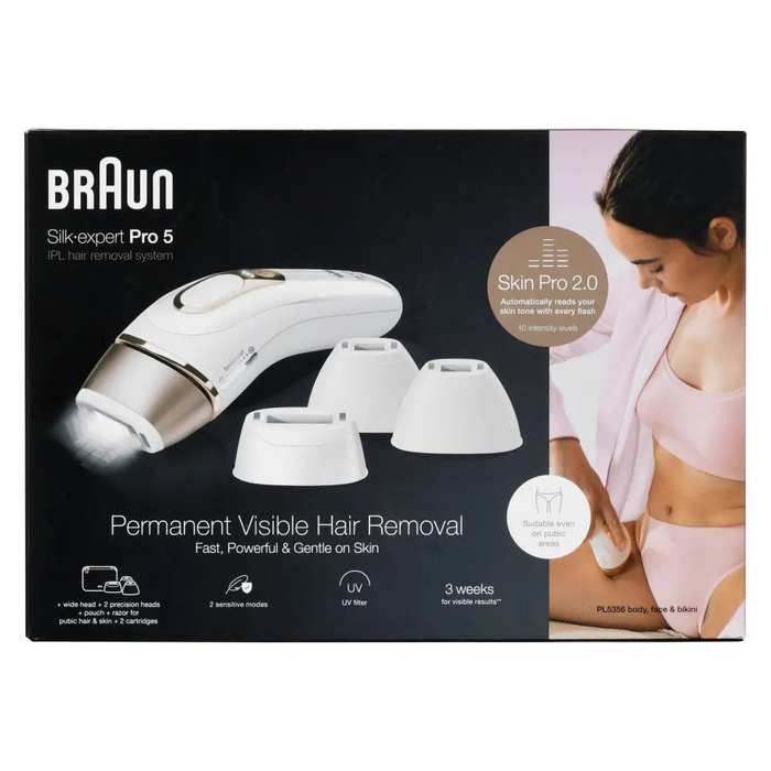 Braun Silk-expert Pro PL5356 Intense pulsed light (IPL) Gold White - DepilatoriesAGD-DEP<<<Home Appliance
