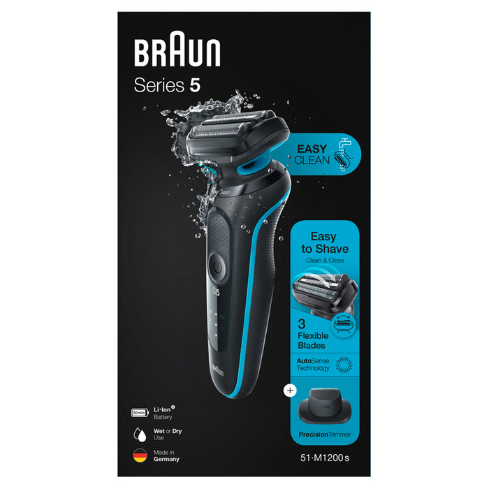 Shaver BRAUN WET & DRY 51-M1200S WATER RESISTANCE