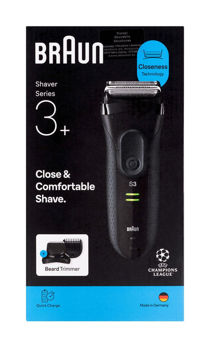 Braun 3000BT Foil shaver Trimmer Black, Grey