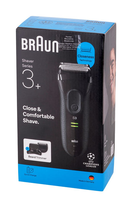 Braun 3000BT Foil shaver Trimmer Black, Grey