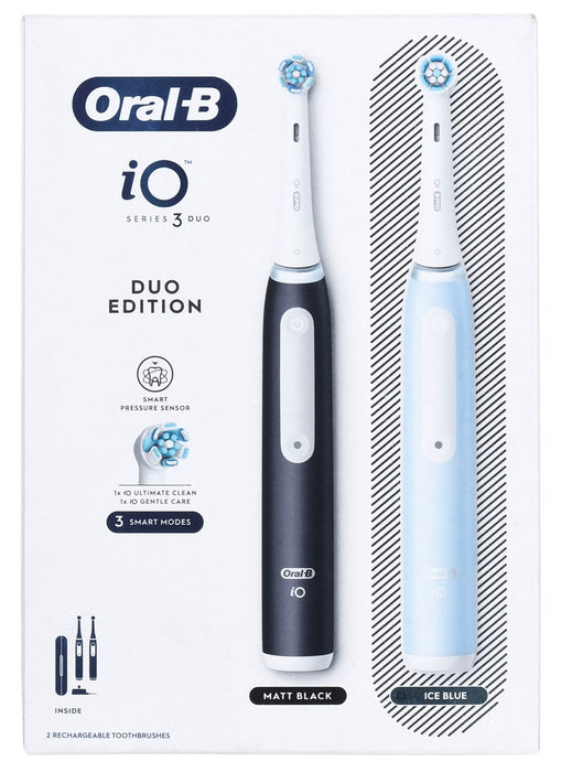 Braun Oral-B iO 3 electric toothbrush set DUO BLACK & BLUE