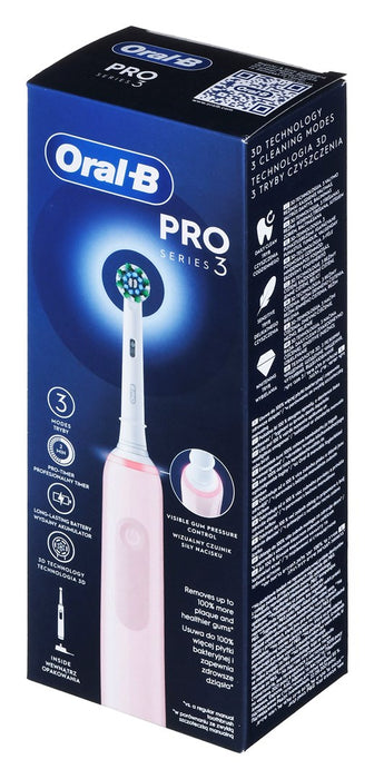 Braun electric toothbrush Oral-B PRO3 Pink X-Clean