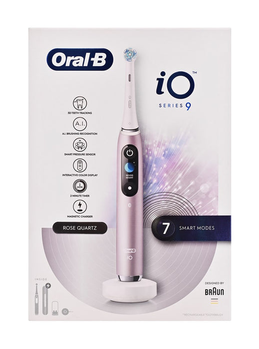 Braun  iO Series 9 Rose Quartz electric toothbrush