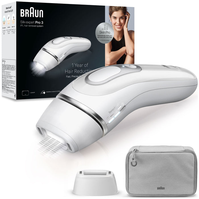 Photo epilator BRAUN SILK EXPERT PRO 3 PL3020 NUMBER OF IMPULSES 300000, WHITE